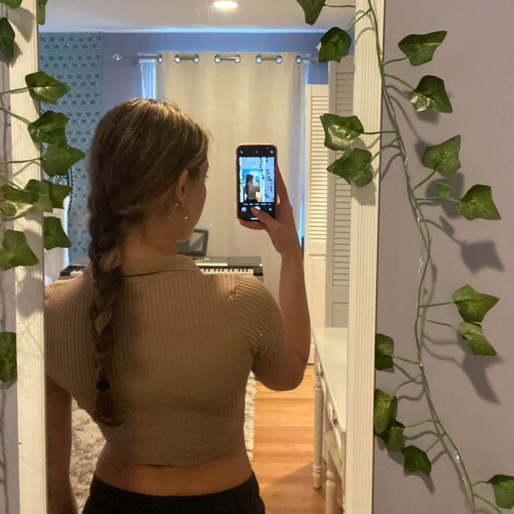 Fashion-nova Women's Tan Crop-top - Picture 2 of 4